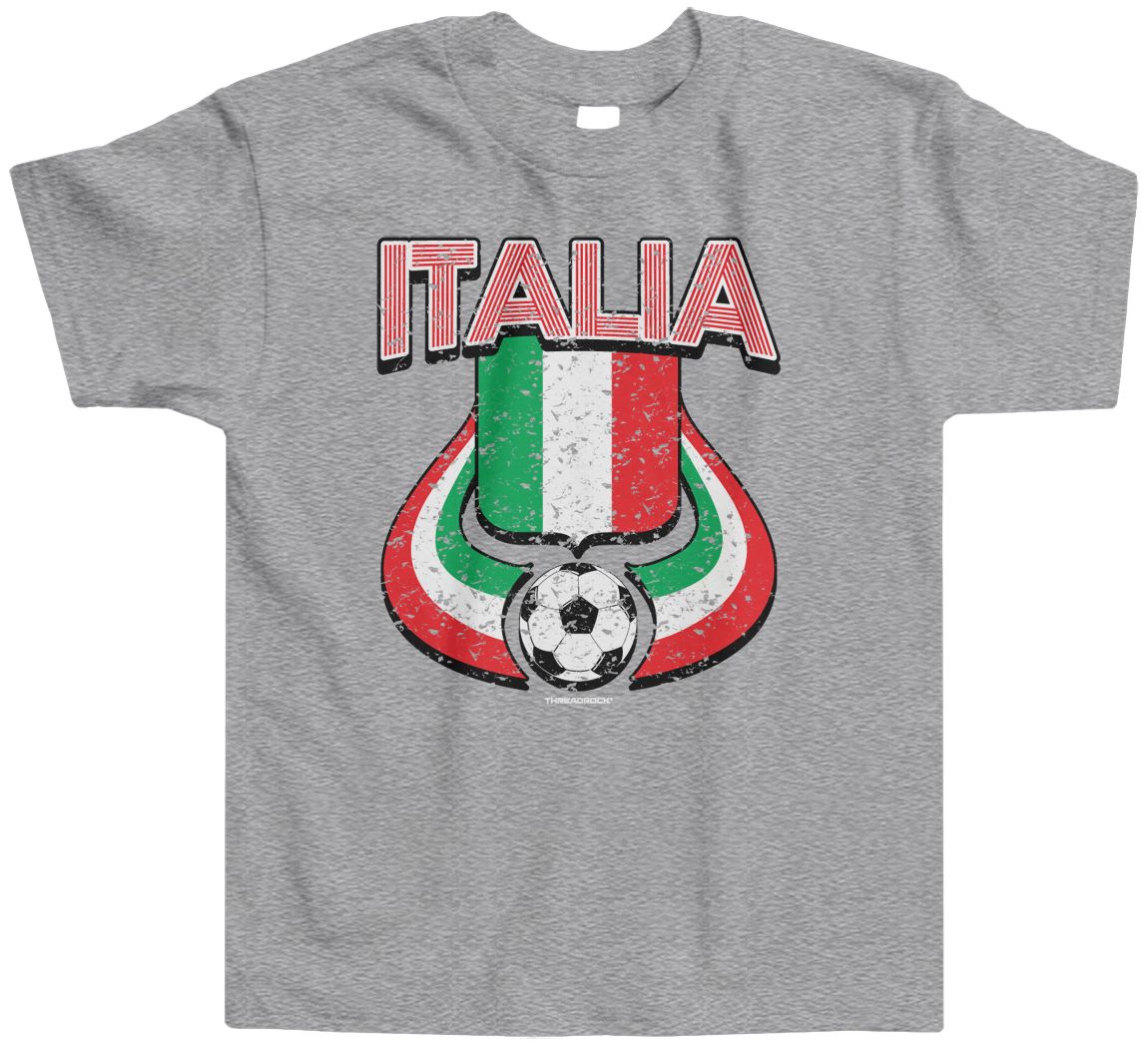 Threadrock Kids Italia Soccer Toddler Tshirt Italy Italian Football Team